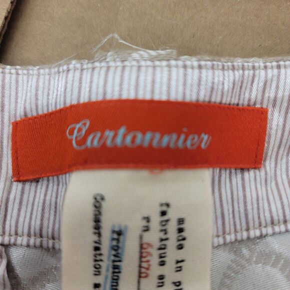 Cartonnier Anthropologie Brocade Bermuda Shorts 10 Cream-Gold Geometric Women's - Picture 3 of 11